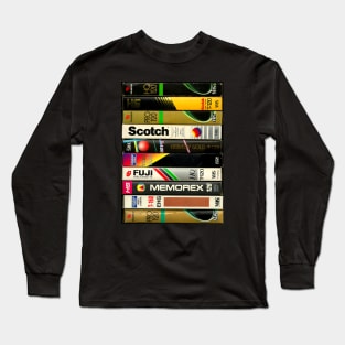 90s Retro VHS Stack Long Sleeve T-Shirt